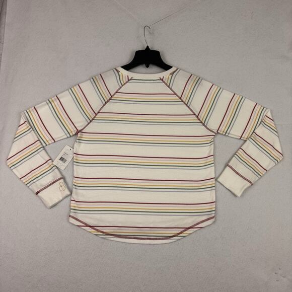 P.J. Salvage Striped Lounge Top Womens Small Multicolor Long Sleeve NWT - Picture 4 of 11